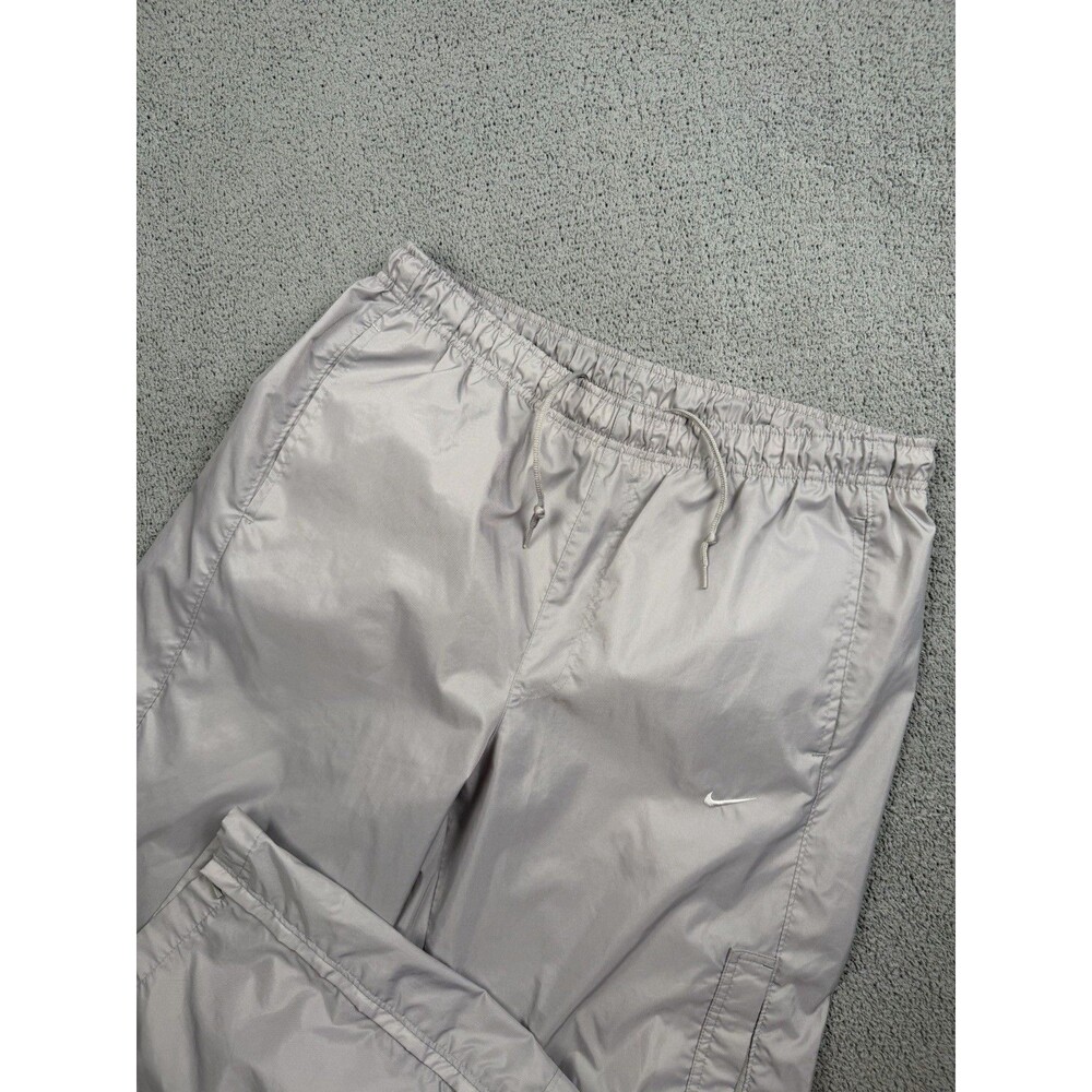 Vintage Nike Track Pants Mens L Gray Windbreaker Silver Tag Baggy Y2K